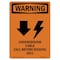 Signmission OSHA, Underground Cable, 14in X 10in Rigid Plastic, 10" W, 14" L, Portrait, OS-WS-P-1014-V-13578 OS-WS-P-1014-V-13578 - alternate 1